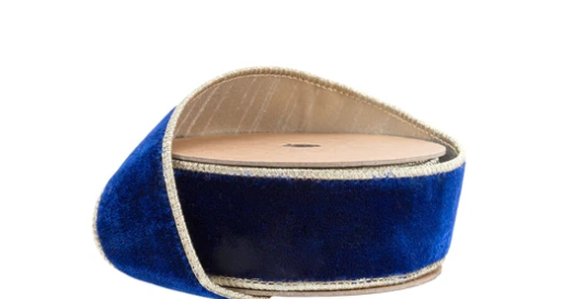 Premium Royal & Gold Velvet Ribbon