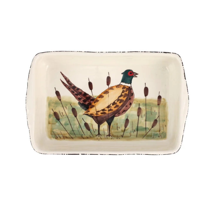 Wildlife Pheasant Rectangular Baker