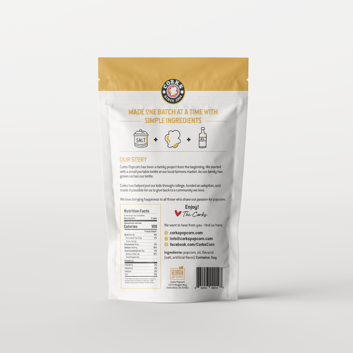 Corks Simply Salted Popcorn
