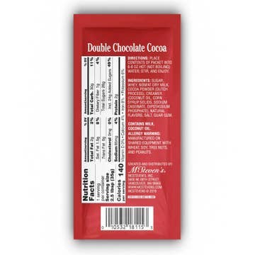 Christmas Santa Double Chocolate Cocoa Packet