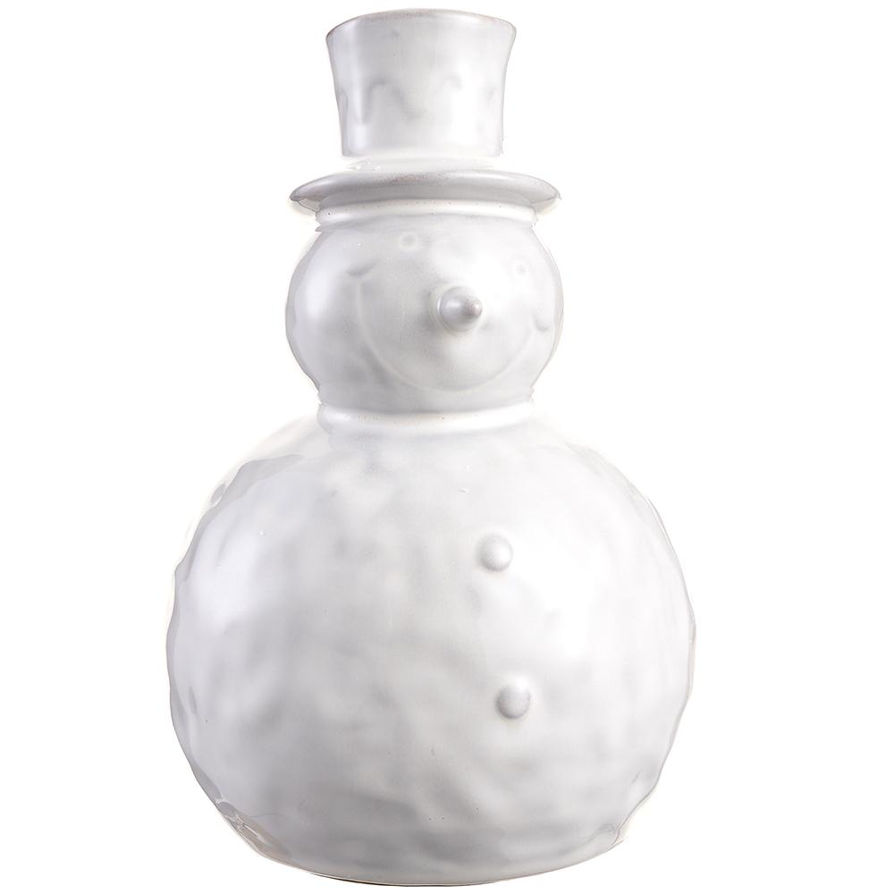White Ceramic Snowman