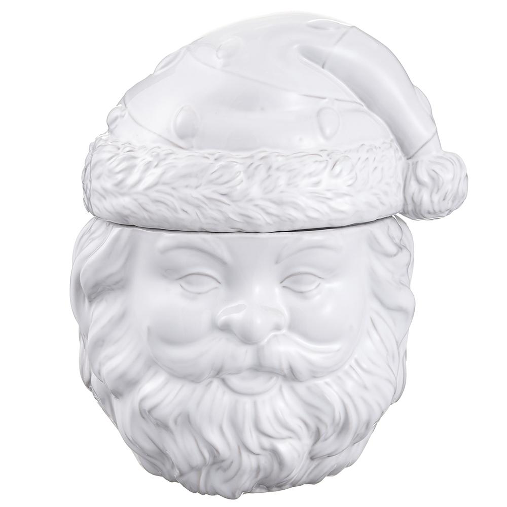 White Ceramic Santa Cookie Jar