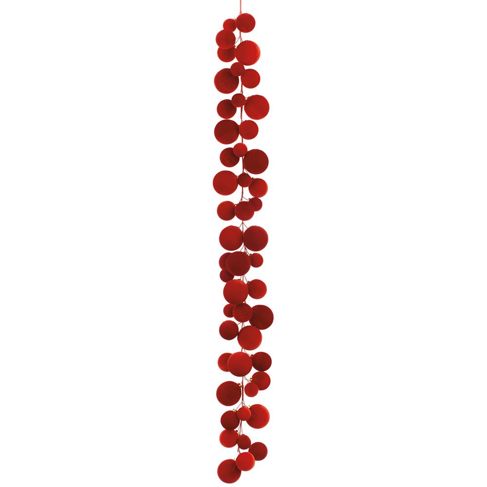 Red Velvet Ball Garland