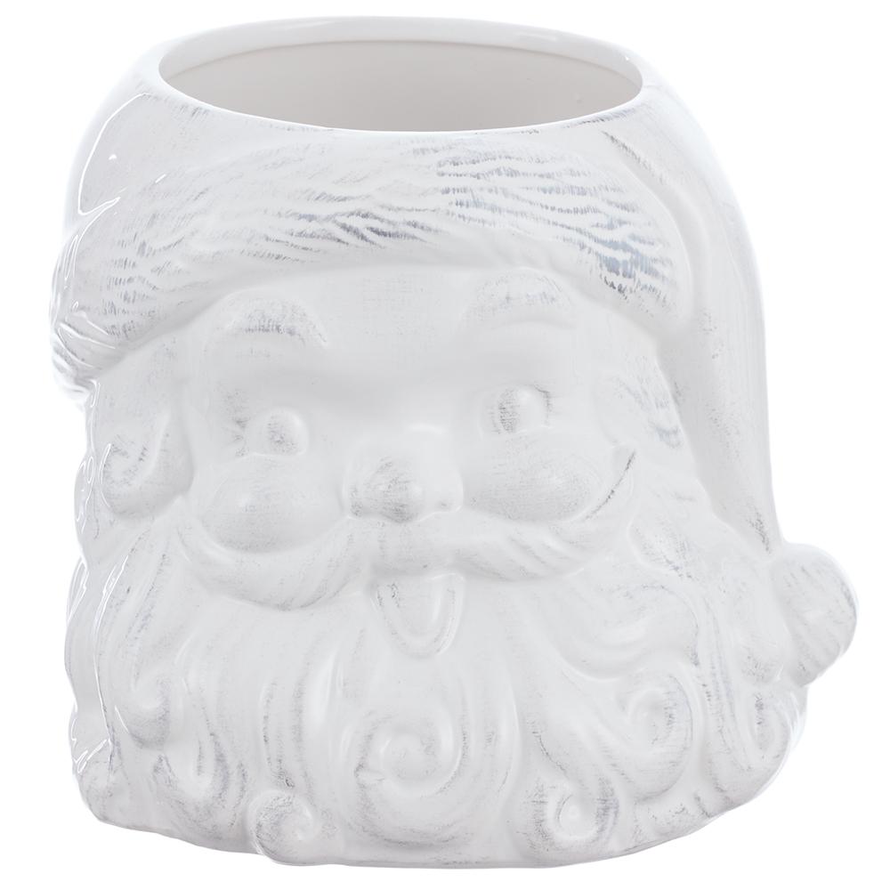 White Ceramic Santa Vase