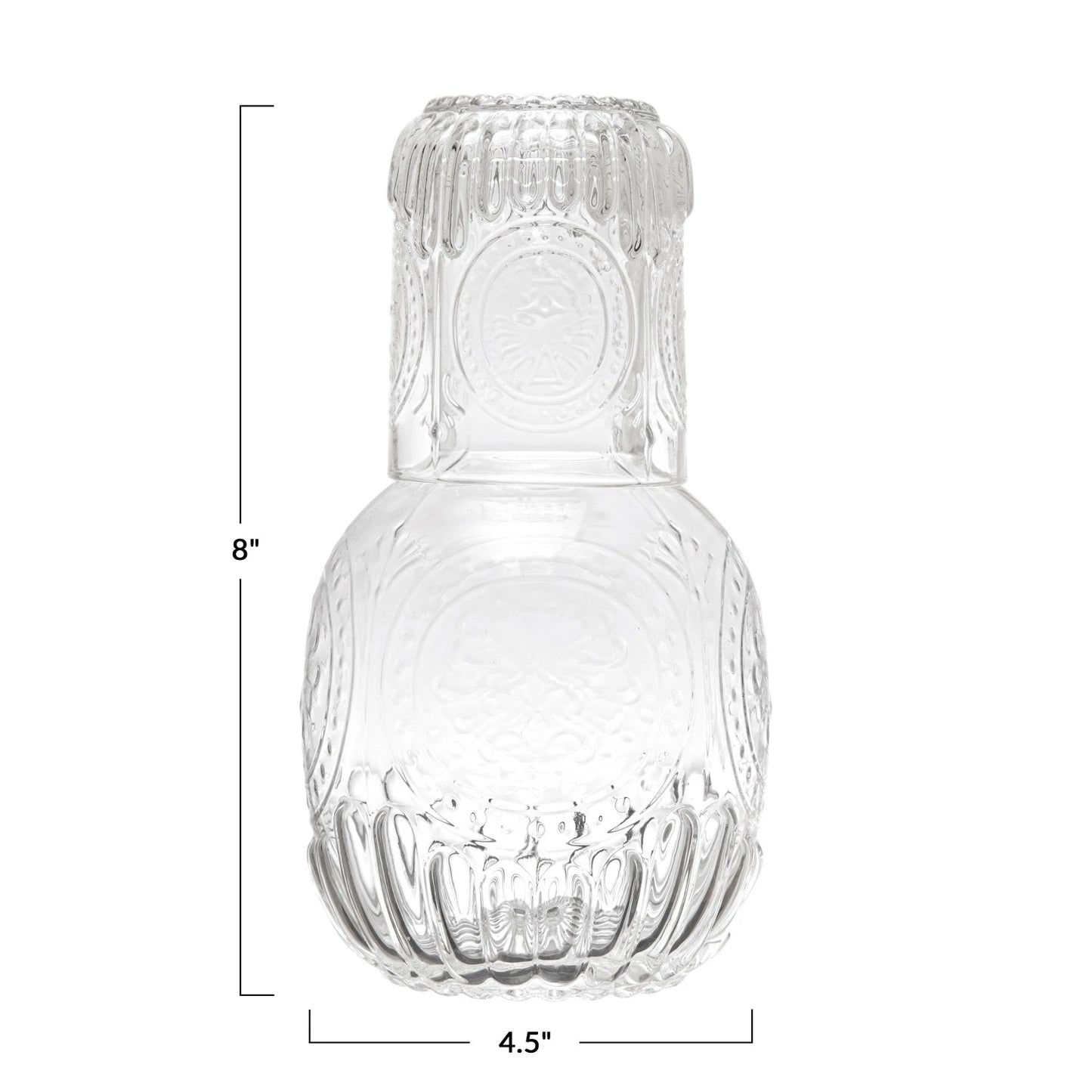 Embossed Drinking Carafe Set