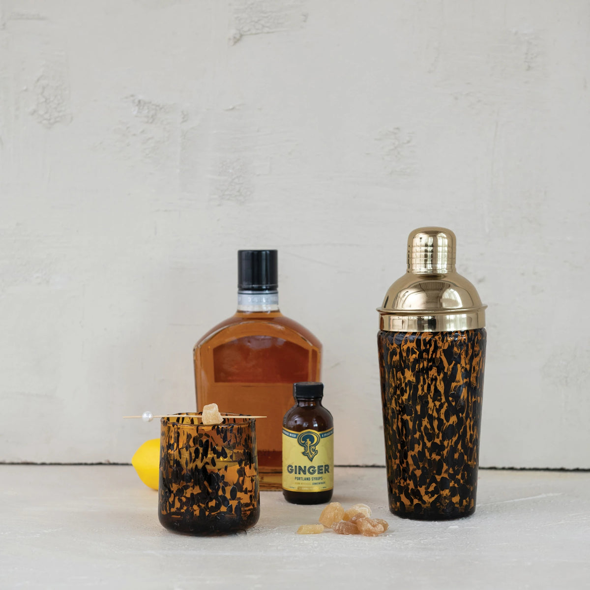 Tortoise Shell Cocktail Glass