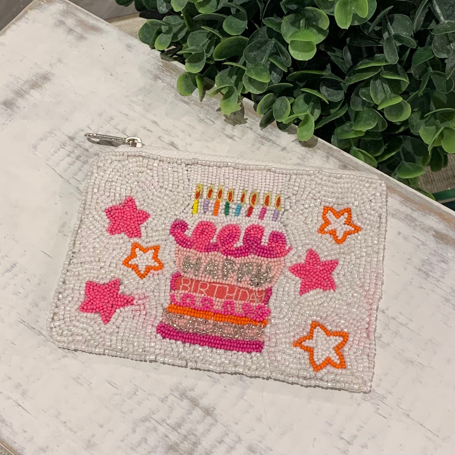 Birthday Beaded Coin Purse