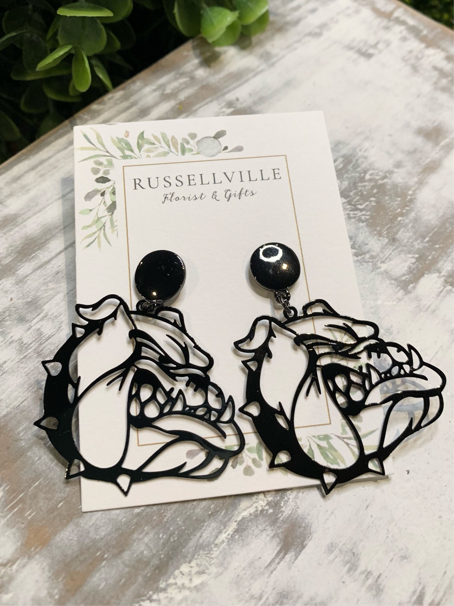 Belgreen Bulldog Graphite Earring