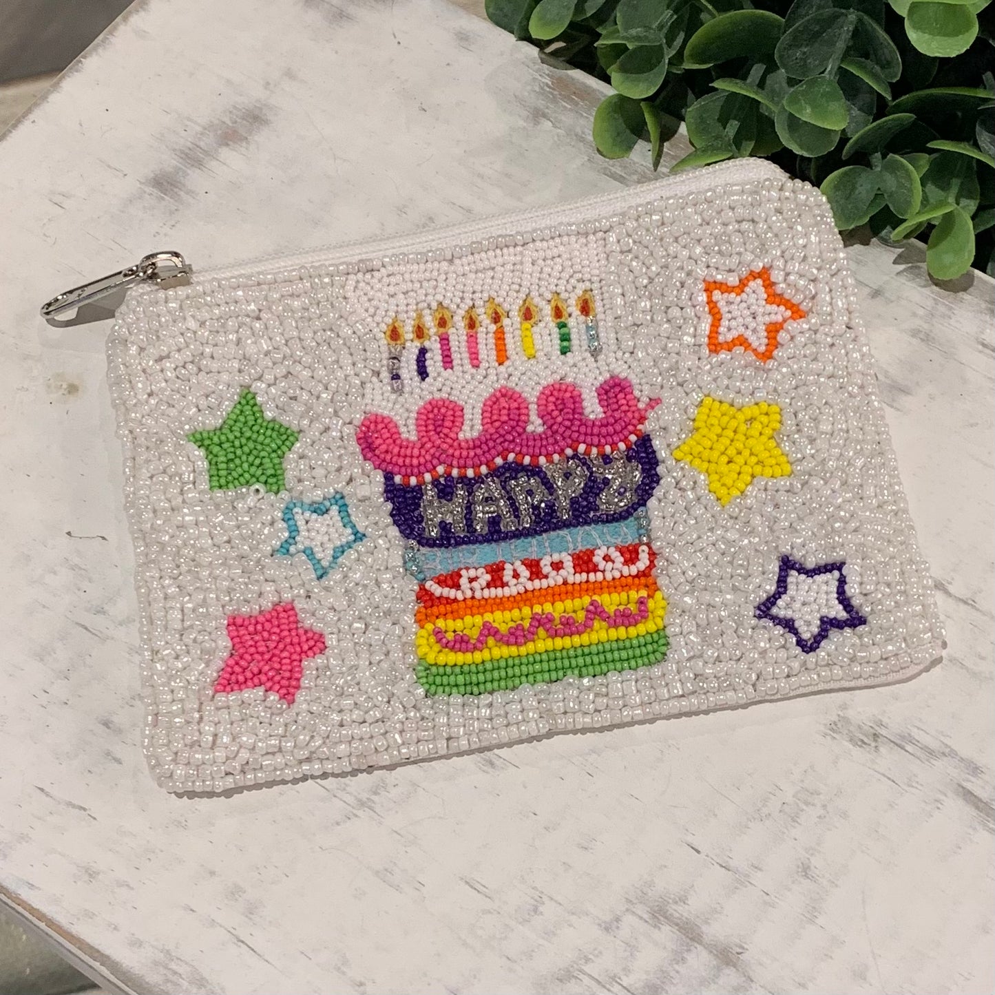 Birthday Beaded Coin Purse