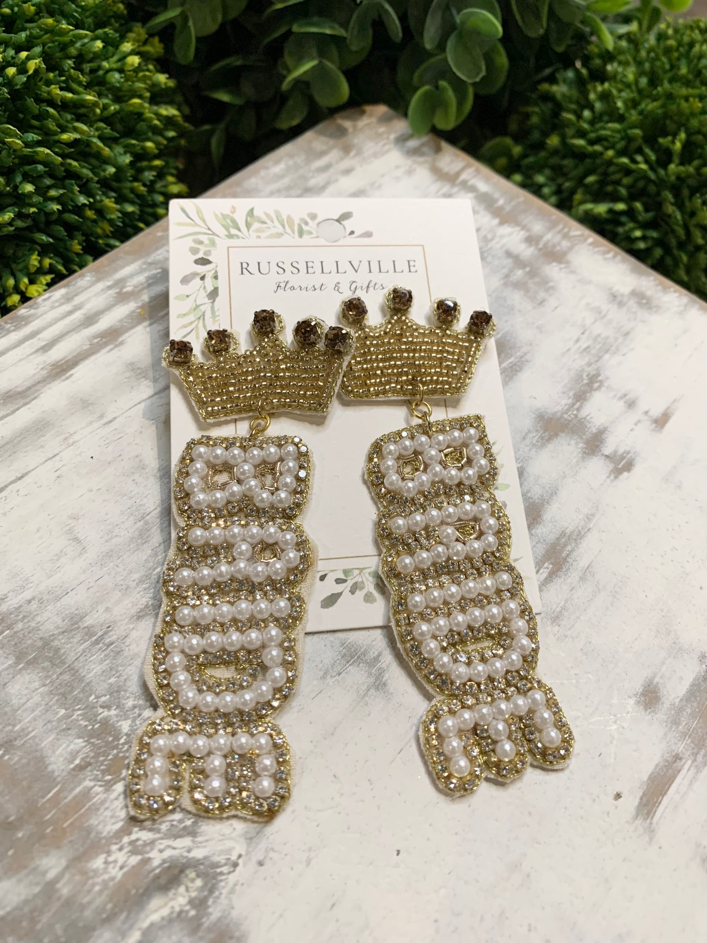 Crown Bride Statement Earring