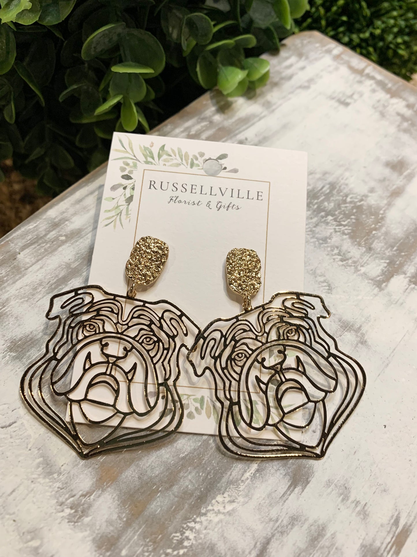 Bulldog Earrings