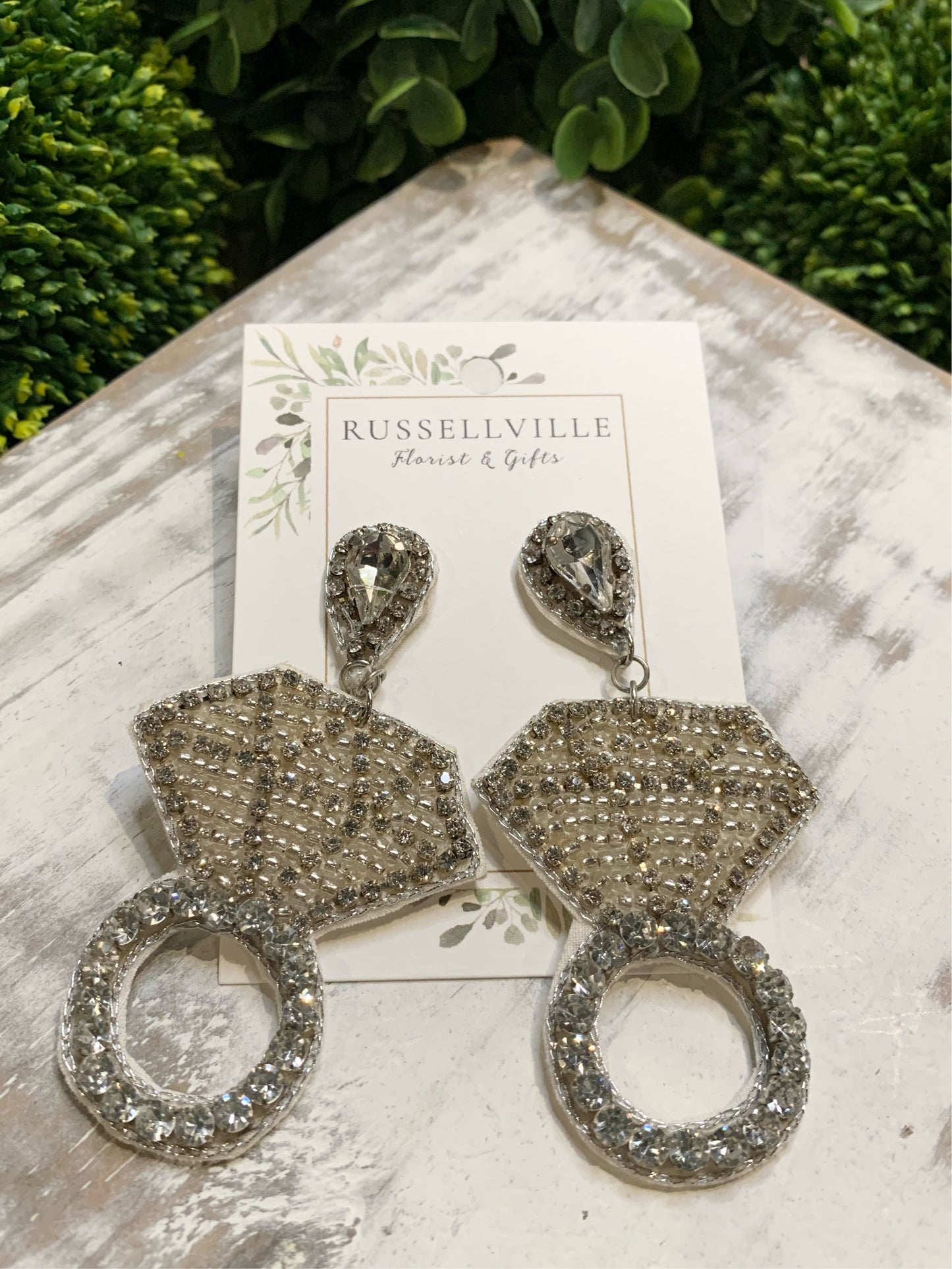 Diamond Ring Statement Earring