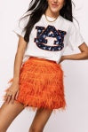 QOS Auburn Sequin Flower Tee