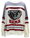 QOS Alabama Striped Colorblock Sweater