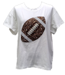 QOS White Jeweled Football Tee