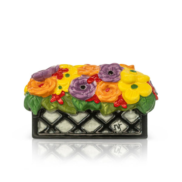 Nora Fleming Love Blooms Here Ceramic Mini