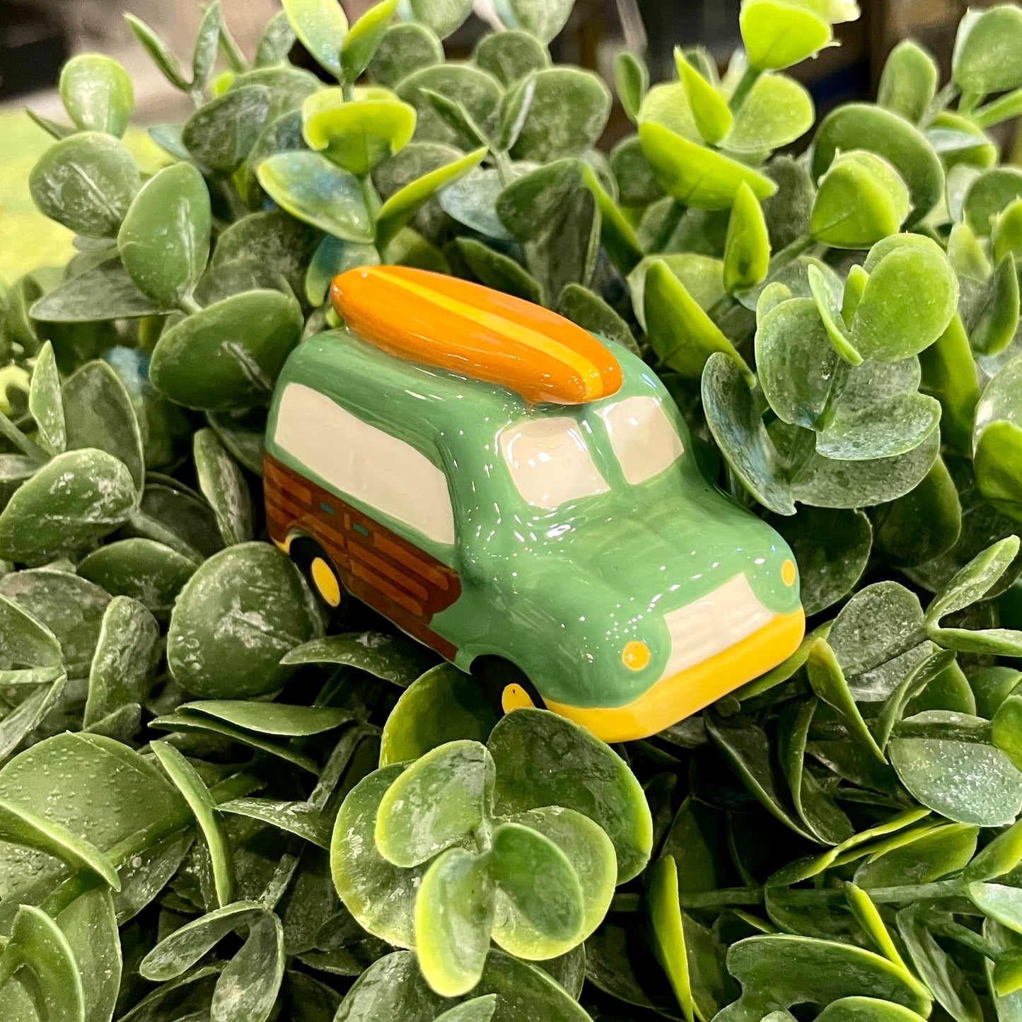 *Retired* Nora Fleming Surfs Up Woody Wagon Ceramic Mini