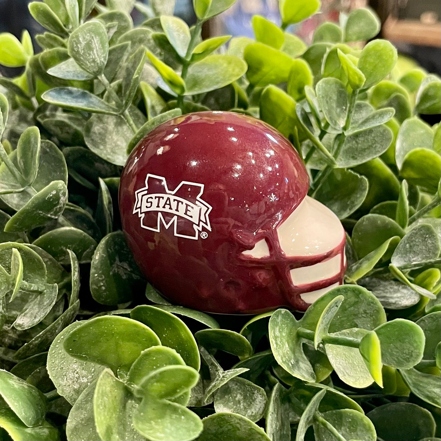 Nora Fleming Mississippi State Helmet Ceramic Mini
