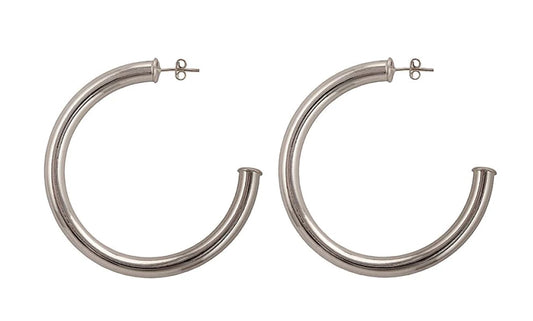 Sheila Fajl Arlene Hoops Shiny Silver