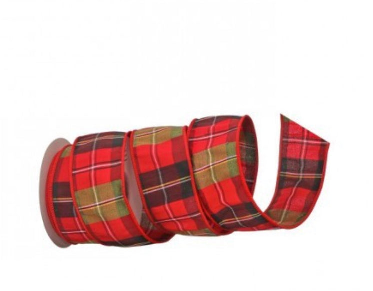 Tartan Plaid Dupioni Ribbon