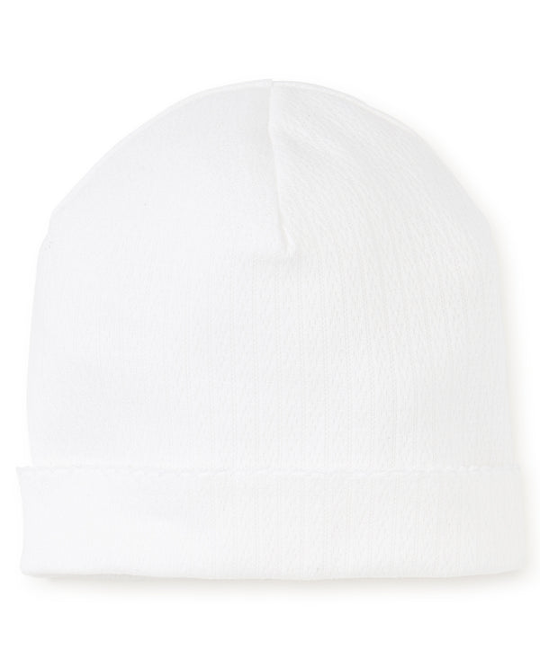 Kissy Kissy Pointelle Hat/White