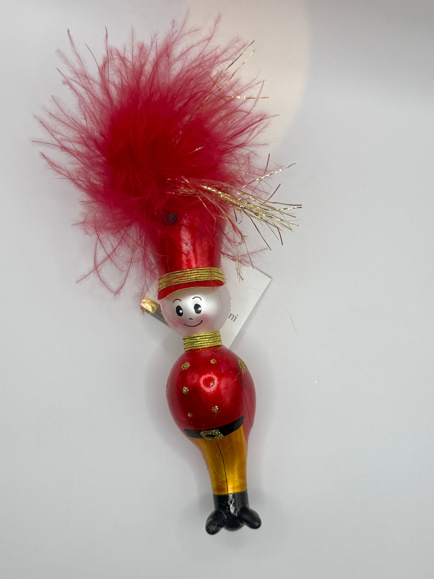 De Carlini Red Soldier with Feathers on hat