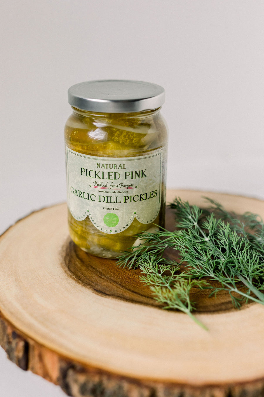 Pickled Pink Garlic Dill Pickles