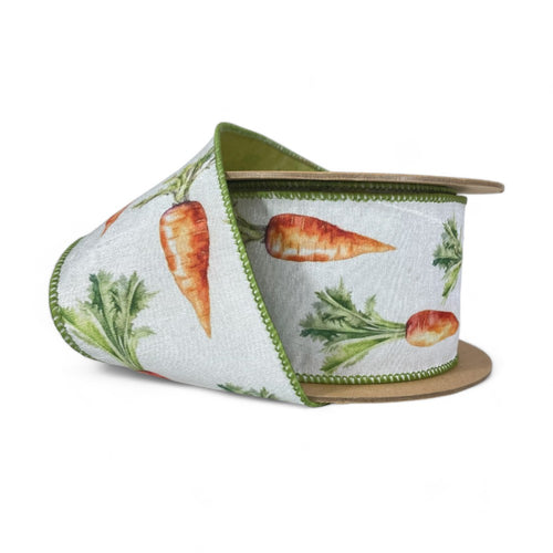 Watercolor Carrot Ribbon 2.5"-10yd