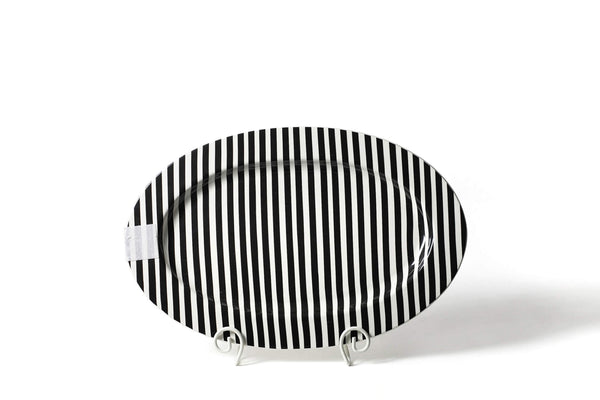 Happy Everything Black Stripe Big Oval Platter