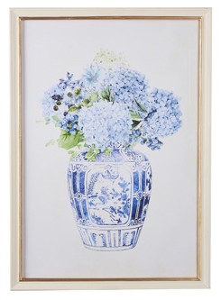 Blue & White Hydrangea Print