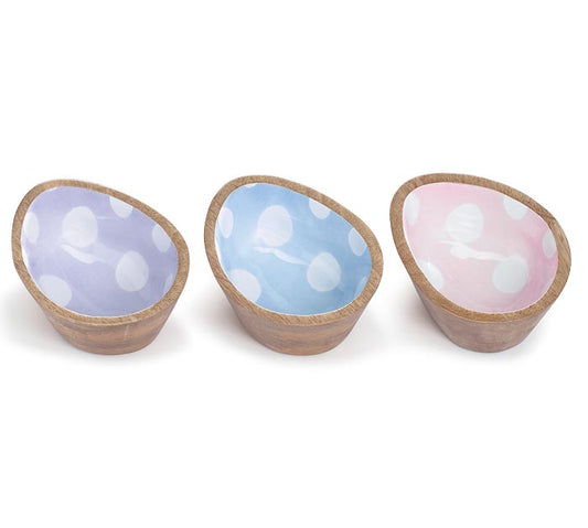 Mango Wood Easter Egg Bowls