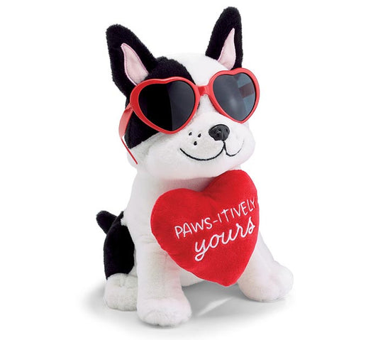 Cool Valentine Boston Terrier Plush