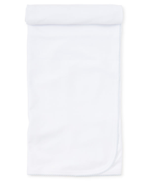 Kissy Kissy Basics White/Blue Blanket