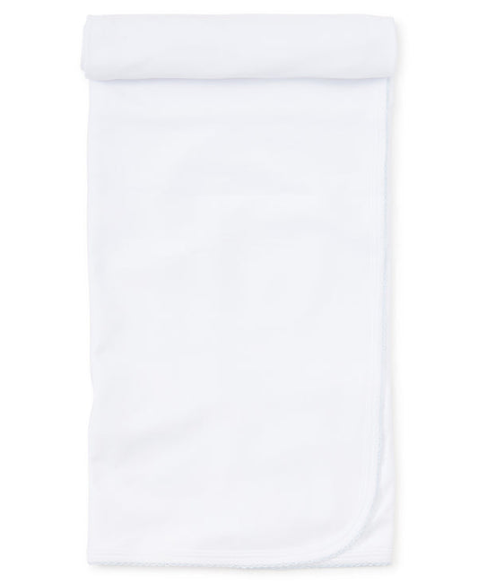 Kissy Kissy Basics White/Blue Blanket