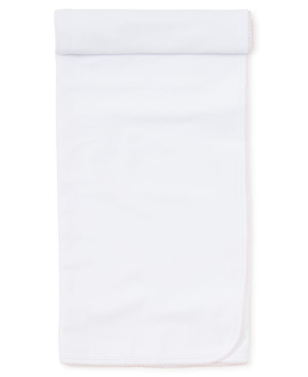 Kissy Kissy Basics White/Pink Blanket