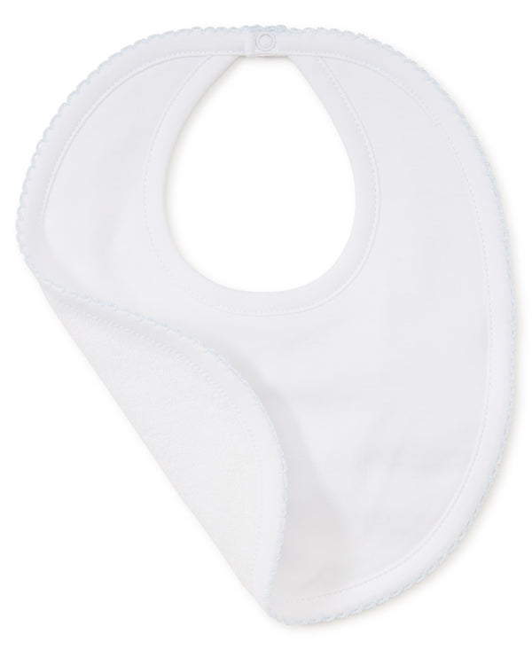 Kissy Kissy Basics White/Blue Bib