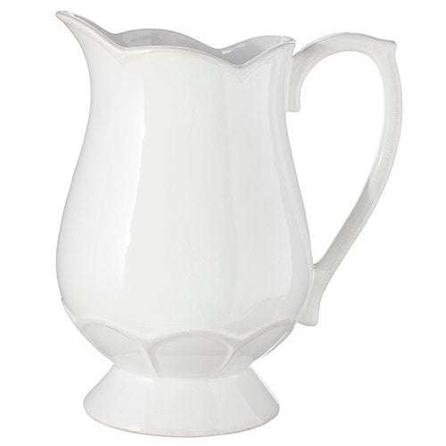 White Scalloped Pitcher