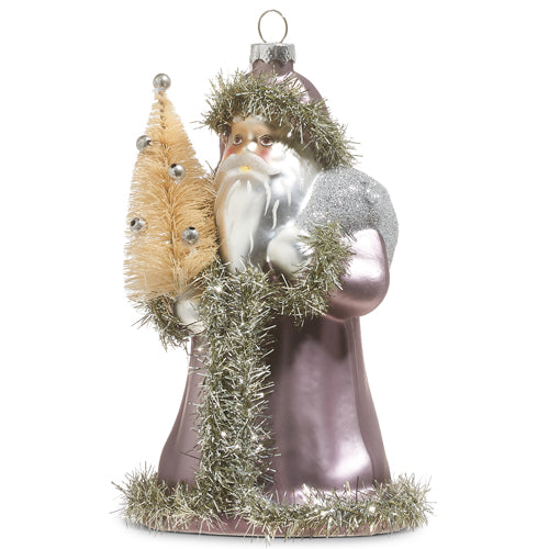 Amethyst Santa Ornament