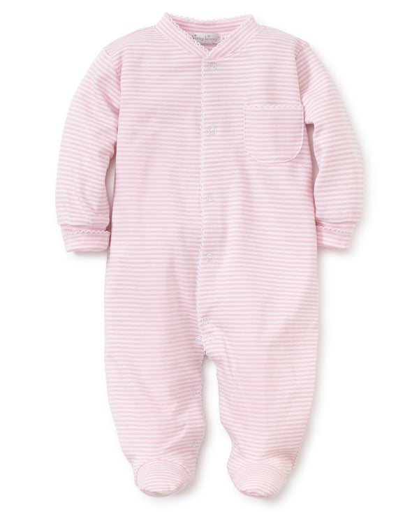 Kissy Kissy Simple Stripes Pink Footie