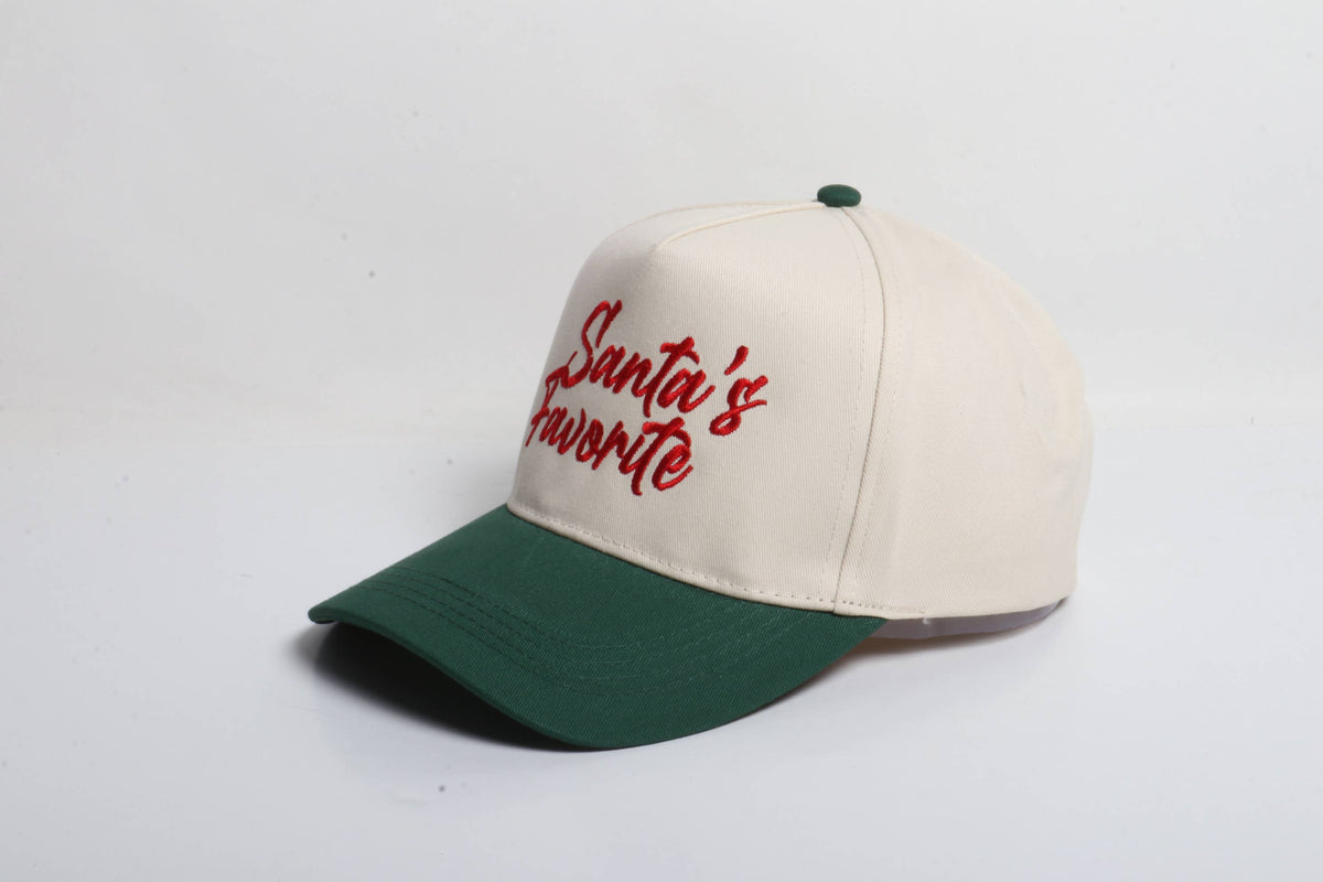 CHRISTMAS HOLIDAY SANTA'S FAVORITE 5 Panel Two Tone Cap