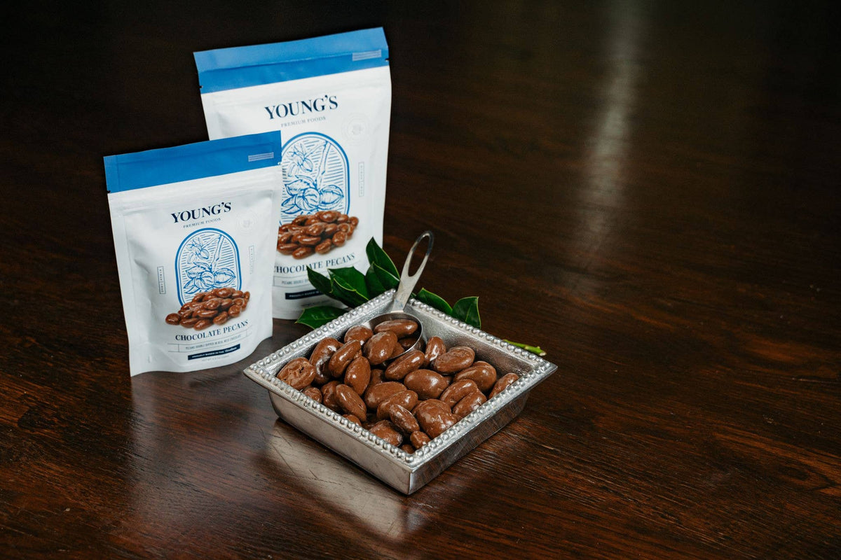 Double Dipped Chocolate Pecans Pouches -10oz