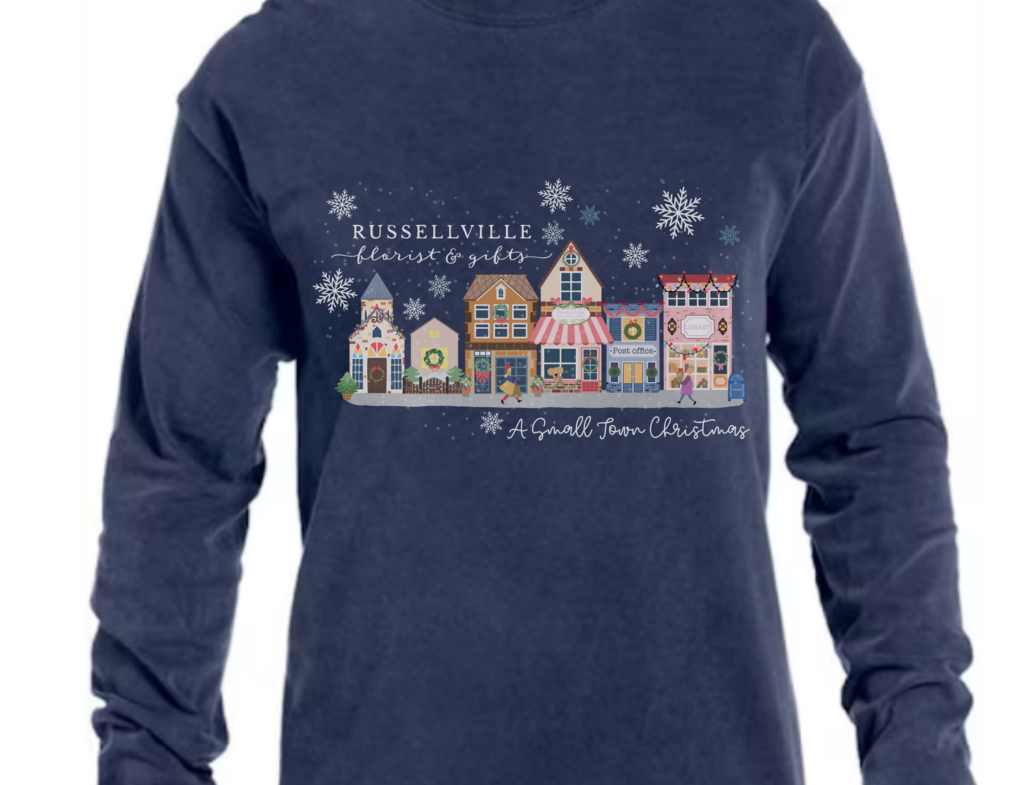 A Small Town Christmas Long Sleeve T-Shirt