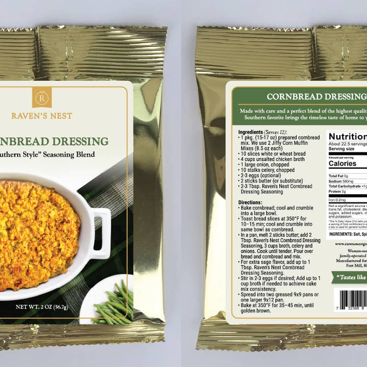 Raven's Nest Cornbread Dressing Seasoning
