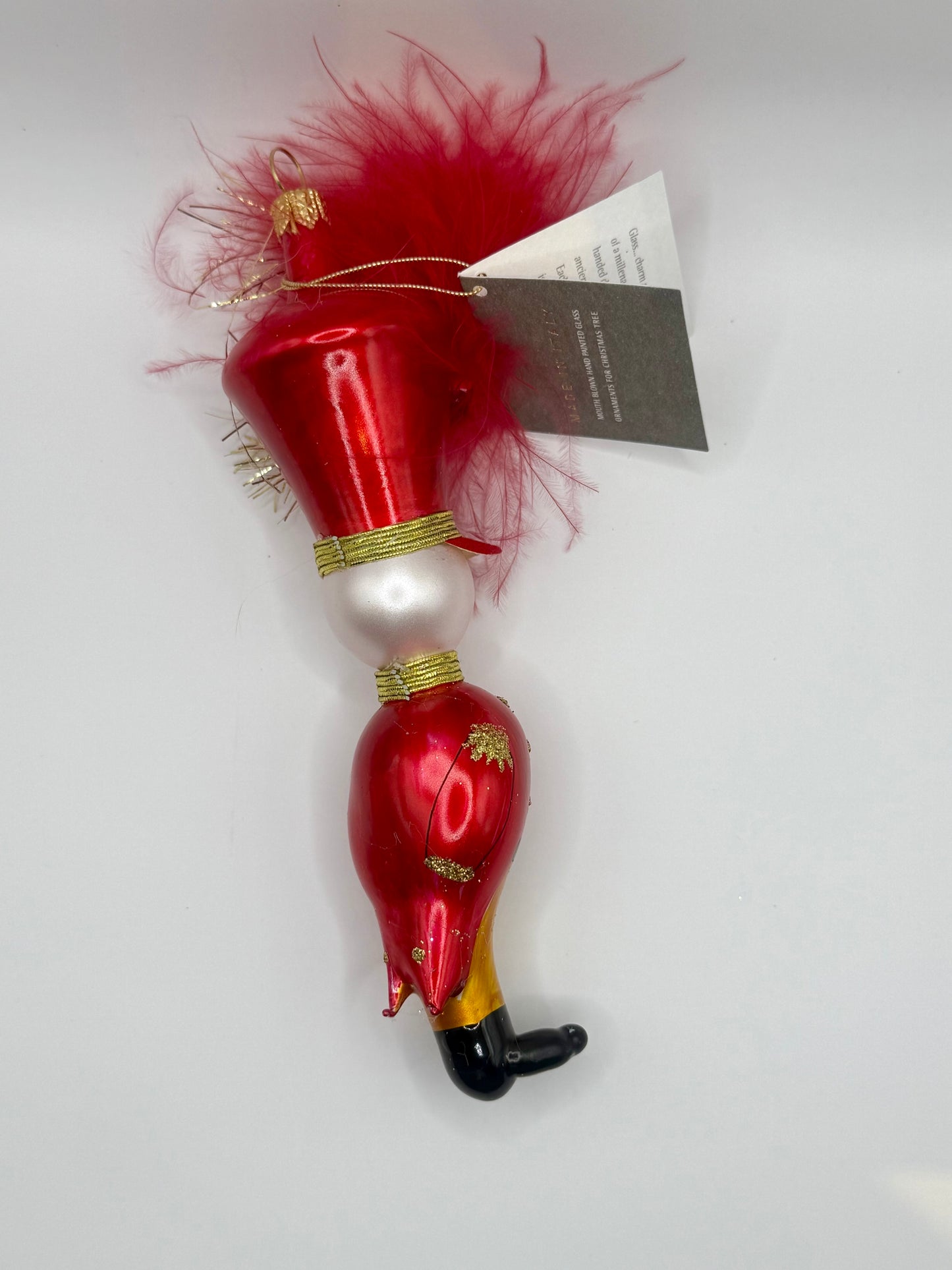 De Carlini Red Soldier with Feathers on hat