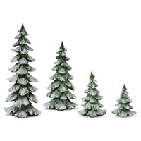 Frosted Resin Pine Trees