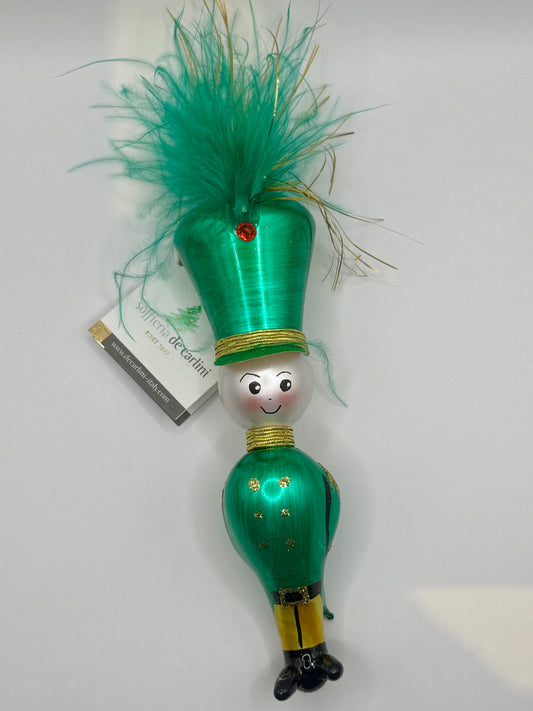 De Carlini Green Soldier with Feathers on hat