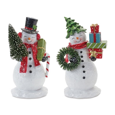 Vintage Snowman Couple