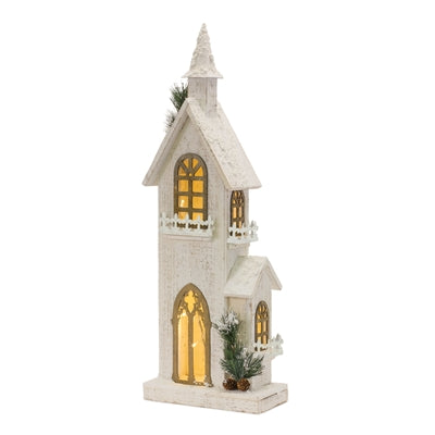 Snowy Pines Lighted Christmas Church (small)