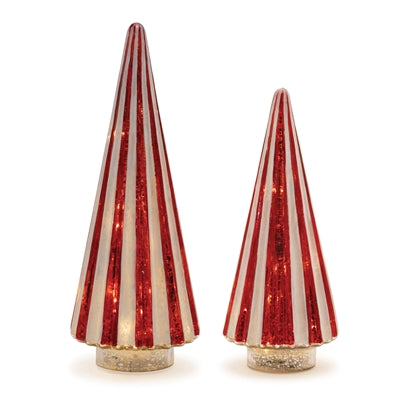 Striped Mercury Glass Tree