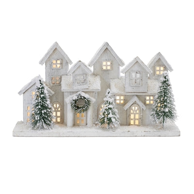 17" Snowy Christmas Village